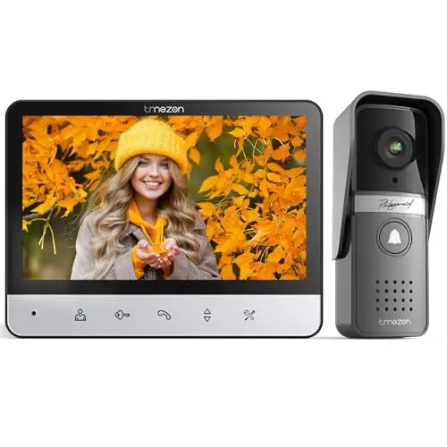 Produktbild: TMEZON Video Türsprechanlage 4-Draht,Türsprechanlage mit Kamera,7