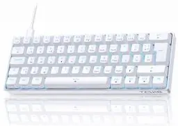 Produktbild: TMKB T61SE Gaming Mechanische Tastatur mit Deutsches QWERTZ Layout,Rote Schalter,weiße