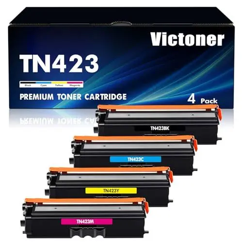 Produktbild: TN-423 TN423 MFC-L8690CDW HL-L8260CDW Toner : für Brother TN 423 TN423BK TN421 TN-421 für MFC L8690CDW HL-L8360CDW MFC-L8900CDW DCP-L8410CDW DCP-L8410CDN ( Schwarz Cyan Gelb Magenta, 4er-Pack )