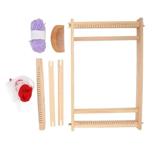 Produktbild: Tnfeeon 1 Set Web-Strickmaschinen-Set, Vielseitig Einsetzbar, Innovative Pädagogische DIY-handgefertigte Web-Strickmaschine aus Holz für Kinder, Anfänger und Experten
