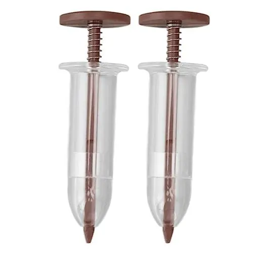 Produktbild: Tnfeeon 2 Stücke Mini Aussaat Samen Spender Sämann Samen Streuer Garten Pflanzer Hand Sämaschine Werkzeug Samen Manuelle Pflanzer Starter Sämaschine (Braun)