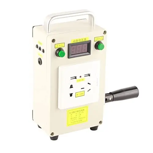 Produktbild: Handkurbel-Generator, Tragbarer Multifunktionaler Handkurbel-Generator Notstromgenerator für Zuhause Camping Im Freien 220V 12V 5V Aufladung