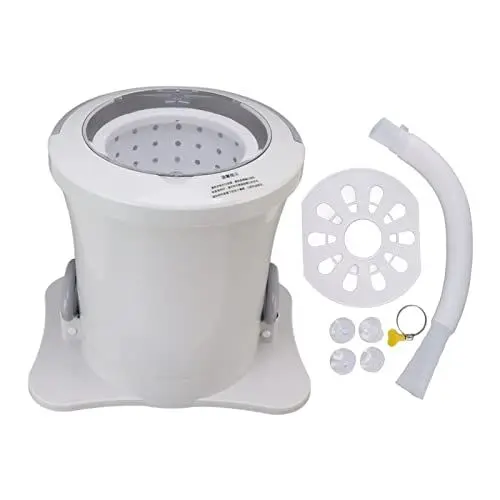 Produktbild: Kompakter Schleudertrockner, Tragbar, Manuell, Nicht Elektrisch, Geeignet für Camping, Schlafsaal, Wohnung, Wäsche, Camping, Wohnmobil, Reisen, Unterwäsche, Socken, Babykleidung (Weiss)