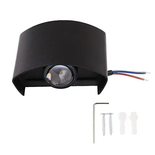 Produktbild: Tnfeeon LED-Up-and-Down-Wandleuchte, Moderne, Hohe Helligkeit, Wasserdicht, Hitzebeständig, Fest Verdrahtete Außenwandleuchten, 2er-Set, für Flur, Korridor, Wintergarten, Warmes Orange,