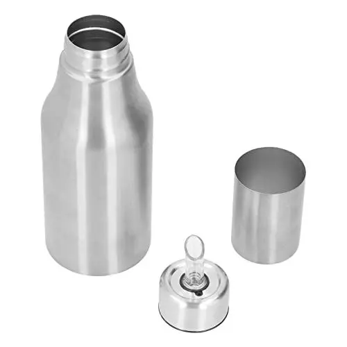 Produktbild: Olivenöl-Spenderflasche, 500 Ml, Edelstahl, Olivenöl-Spender und Essigspender-Set, Auslaufsicher, Staubdicht, Trichter-Ölflaschen für die Küche, 217 Ml (Originalfarbe)
