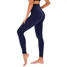 Produktbild: TNNZEET High Waist Leggings Damen Elastische Leggins Weiche Sporthose für Sport Gym,Marineblau,L-XL