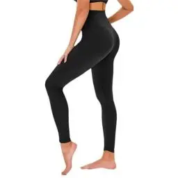 Produktbild: TNNZEET High Waist Leggings Damen Elastische Leggins Weiche Sporthose für Sport Gym,Schwarz,S-M
