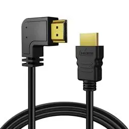 Produktbild: TNP HDMI Kabel abgewinkelt 90 Grad, 4k gewinkelt 90 Grad Winkelstecker - 3m, Eckstecker, für Blu-Ray-Player, Kabelbox, Apple TV, Roku, kompatibel zu HDMI 2.0/1.4, schwarz
