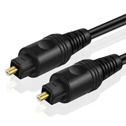Produktbild: TNP Optisches Audiokabel, Toslink Kabel - 2m, Lichtleiterkabel, S/PDIF Kabel für Hi-Fi System, Soundbar, TV, PS 4, Xbox, Stereoanlage, Vizio, 2X Toslink Stecker, Digital-Audiokabel, Koaxial, schwarz
