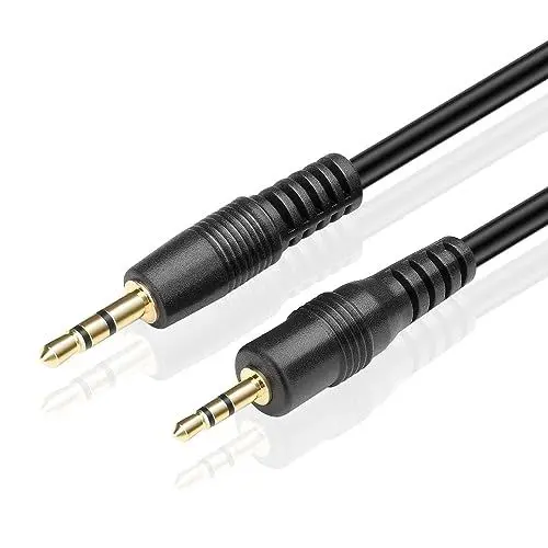 Produktbild: TNP Premium 2,5mm auf 3,5mm Stereo Aux Audio Kabel, Stecker auf Stecker Adapter Kabel, Instrument Klinkenkabel für Smartphone MP3 DJ Musik Heimkino Studio Audio-Konsole Kopfhörer Lautsprecher 3M