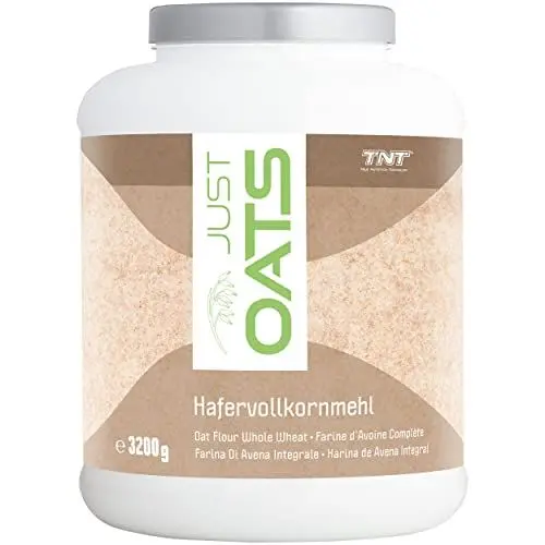 Produktbild: TNT Just Oats (3,2kg) • MHD: 4.9.25 • Premium Hafervollkornmehl • Instant Oats geeignet als Mahlzeitenersatz & Frühstück • Oat Flour • Haferflocken • Instant Hafer-Mehl • 100% Naturprodukt (Vegan)