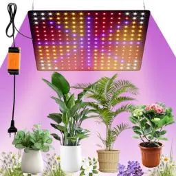 Produktbild: Toaboa Pflanzenlampe LED Vollspektrum 225 LEDs 1000W Pflanzenleuchte Hängend mit 4 Aufhängehaken Pflanzenlicht Anzucht Wachstumslampe LED Grow Light für Pflanzen Gemüse Blume (rot+blau+weiß+orange)