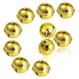 Produktbild: TOAOB 10 Stück Weihnachtsglocken 5 cm Gold Große Glocken Metallglocken für Weihnachtsdekoration Hochzeit Geburtstag Party Dekoration Dekoration Dekoration