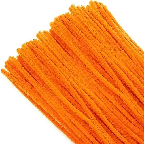 Produktbild: TOAOB Pfeifenreiniger Orange zum Basteln 100 Stück Chenilledraht Pfeifenputzer Lang 30 cm X 6mm Pipe Cleaner Basteln für DIY Handwerksprojekte