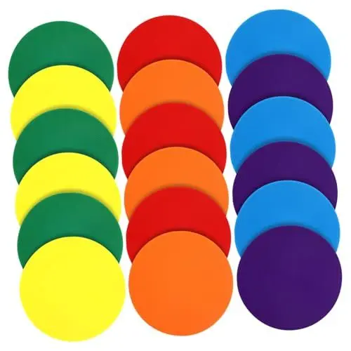 Produktbild: TOBBOMEY Fuß -trainingsausrüstung 18 Stück Flache Sport-Agility-Marker Zahlen Große Größe Nicht für Trainingseinheiten