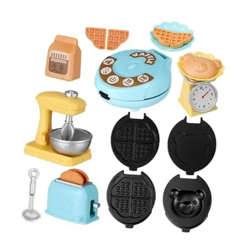 Produktbild: TOBBOMEY 1 Satz Brotmaschine Miniaturmöbel Puppenstubenmöbel Maßstab 1 12 Mini-Toaster Miniatur-puppenhauszubehör Spielküchen-spielset Toaster-zubehör Miniküche Kindertoaster Plastik