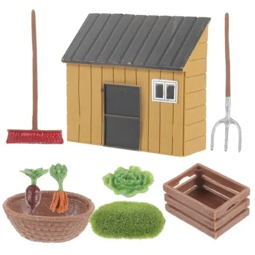 Produktbild: TOBBOMEY Mini-Gartenmodelle Mini-Schmuck Mini-Bauernhof Landschaftsbau Requisiten Hausdekor dekorative Mini- -Bauernhof-Spielzeugszene