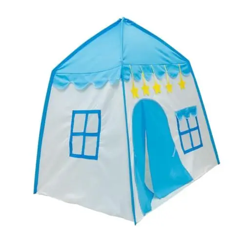 Produktbild: TOBBOMEY 1stk Kinderzelt Babyspielhaus Spielzelt Tragbares Schlosszelt Outdoor-Spielzeug Für Jungen Kinder Spielen Zelt Kinder Außerhalb des Spielhauses Jungenzelt Drinnen Blue Oxford-Stoff