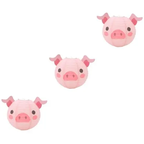 Produktbild: TOBBOMEY 3 Stück Cartoon Tier Laterne, Papierlaterne, Papierlaterne Für Kinder, Dekorative Hängelaterne, Festival Versorgung, Themenparty Laterne, Urlaub, Cartoon Laterne, Hängende