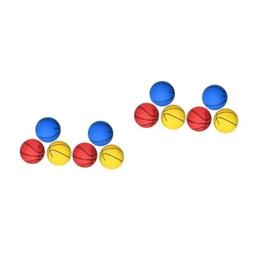Produktbild: TOBBOMEY 6 STK Kleiner Basketball-hüpfball Lustige Hüpfbälle Tragbare Sprungbälle Anti-Stress-hüpfbälle Lustige Springende Bälle Kinder Hüpfen Mit Bällen Party-hüpfbälle Gummi