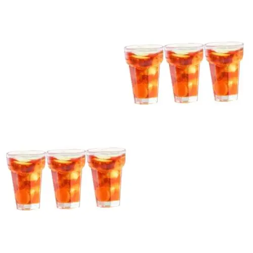 Produktbild: TOBBOMEY 6 STK Simuliertes Zitronenteegetränk Miniatur-getränkemodell Miniaturgetränke Miniatur-zitronensaft Dekorative Minigetränke Gefälschte Lebensmittelverzierung Puppenhauszubehör Harz