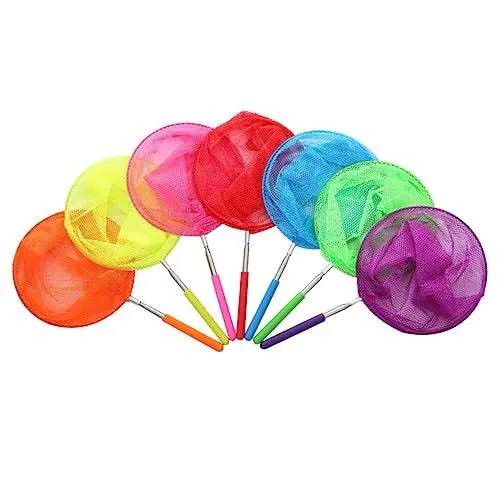 Produktbild: TOBBOMEY 6st Teleskopierbares Fischernetz Spielzeug Für Kinder Erweiterbares Schmetterlingsnetz Fischnetz Kinder Spielset Netzfänger Spielzeug Für Draußen Fangnetz Vogelnetz Sammelnetz