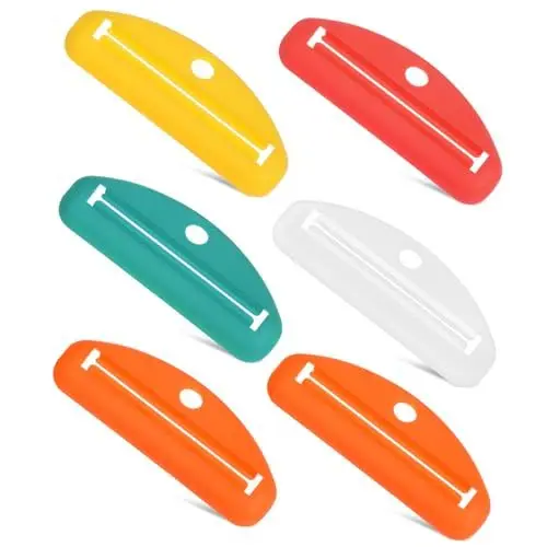 Produktbild: TOBBOMEY 6st Zahnpastatubenquetscher Seifenspender Schlauchwalzenpresse Hand- Und Nagelcreme Clip Für Zahnpastapresse Tubenquetschschlüssel Plaque Für Die Zähne Zahnungsgel Gummi Plastik