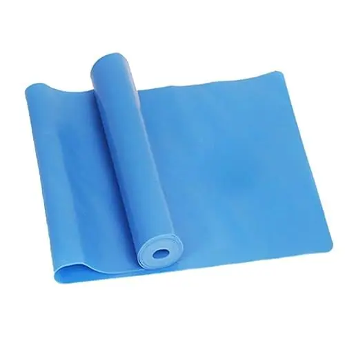 Produktbild: TOBBOMEY Yoga-Gummiband Gymnastikausrüstung Elastizbänder Pilates-Ausrüstung Widerstandsband Fitnessstreifenbänder Widerstandsbänder Übungsbänder Fitnessband Blau