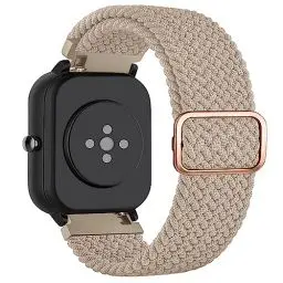 Produktbild: Tobfit für Amazfit GTS 2 Mini Armband/Amazfit GTS 4 Mini Armband für Herren Damen, 20mm Geflochtenes Elastic Sport Dehnbarer Ersatzband für Amazfit Bip U/Bip U Pro/Bip 3/Bip 3 Pro/Bip Lite(Milchtee)