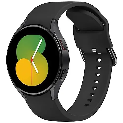 Produktbild: Tobfit für Samsung Galaxy Watch 6 Armband, Galaxy Watch 5/Watch 4 Armband 40mm 44mm, Galaxy Watch 5 pro Armband, 20mm Silikon Sport Ersatzarmband für Samsung Galaxy Watch 6/Watch 4 Classic (Schwarz)