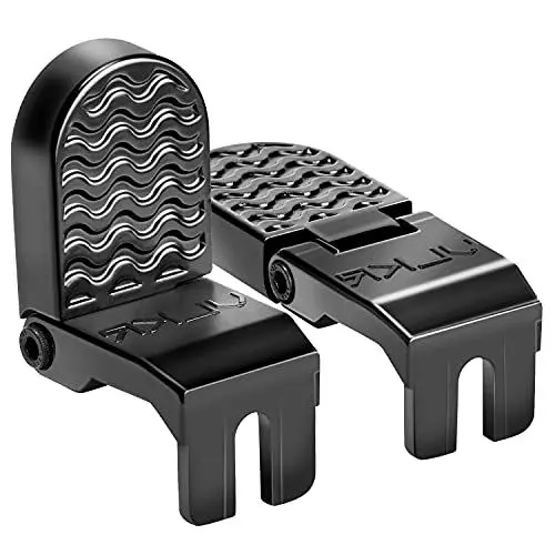 Produktbild: 2PCS Bike Rear Pedals, 10MM U Slot Aluminiumlegierung Fahrrad Fußrasten, Anti-Rutsch-Fahrrad Fußrasten für Passagier, faltbare hintere Fahrrad Fußstütze Pedale für E-Bike, Mountainbike, Klappfahrrad