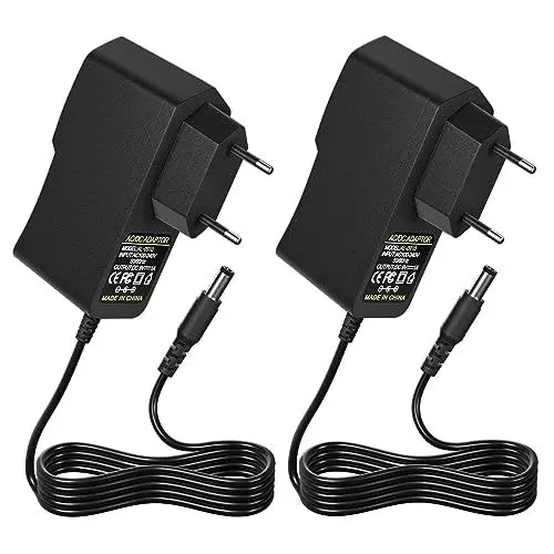 Produktbild: TOBWOLF 2 PCS Universal 9V 1A AC DC Netzteil Stromadapter Adapter für Arduino R3 Platine Oszilloskop Router ADSL-Modem