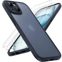 Produktbild: TOCOL für iPhone 15 Hülle, Vollständiger Kameraschutz Stoßfest Kratzfest Handyhülle für iPhone 15 Case, Schwarz