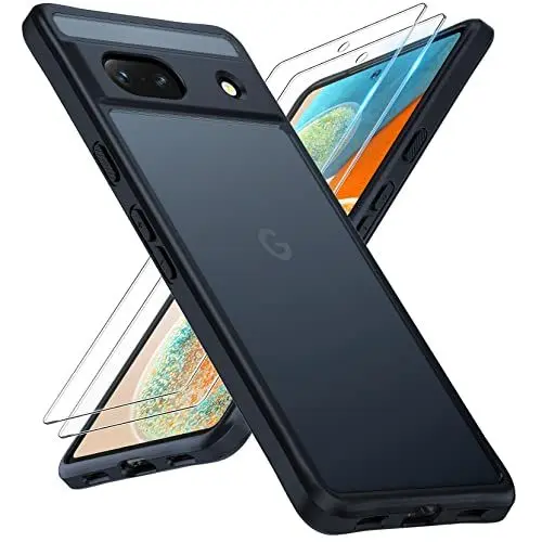 Produktbild: TOCOL für Google Pixel 7A Hülle, (Verbesserter Vollständiger Kameraschutz) (Schutz in Militärqualität) Stoßfest Handyhülle für Pixel 7A 6.1 Zoll, Schwarz