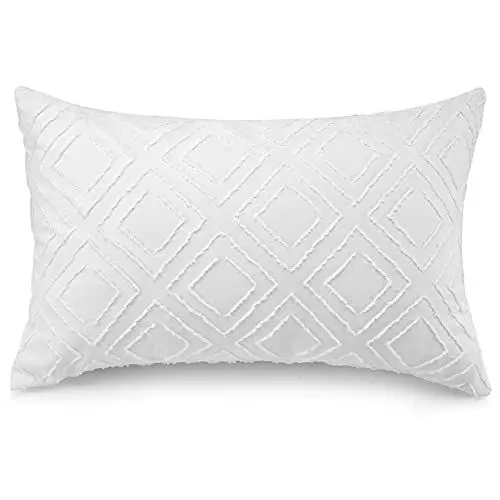 Produktbild: TOCOMOA Kissenbezug 40x80 cm 2teilig, Kissenbezüge Weiß Boho Kissen, Weich und Bequem Dekokissen Sofakissen Kissenhülle, Dekorativer Mikrofaser Kopfkissenbezug mit Reißverschluss