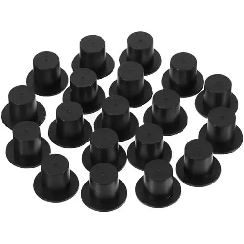 Produktbild: Toddmomy 100 Stück Handgefertigte Mini-Clownhut-Dekoration Weihnachtsdekoration Kunststoffhut Diy-Material Größe S (Schwarz)