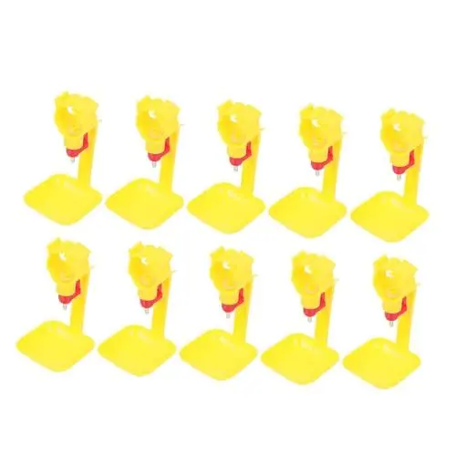 Produktbild: Toddmomy 10st Automatische Tränke Für Hühner Hähnchen Trinkbecher Vogeltränke Wasserkaraffe Mit Tasse Automatischer Wassernippel Für Haustiere Wachteltränke Huhn Haupt Ausrüstung Plastik