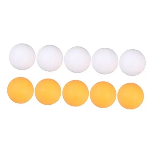 Produktbild: Toddmomy 10stücke Tischtennisbälle Aus Strapazierfähigem Gelbe Weiße Bälle Für Outdoor Und Indoor-Sportarten Für Kinderballspiele Und Training