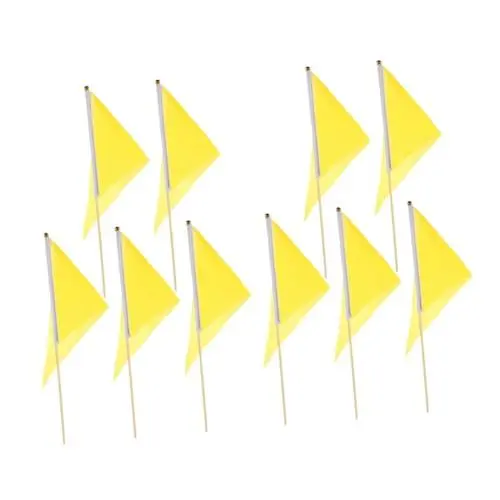 Produktbild: Toddmomy 10st Bunting-flagge-flagge Hundetrainingsflagge Markierungen Für Rasenfahnen Flaggenmarkierungen Für Den Hof Flaggen Für Rasensprenger Bewässerungsfahnen Rasen Zeichen Polyester