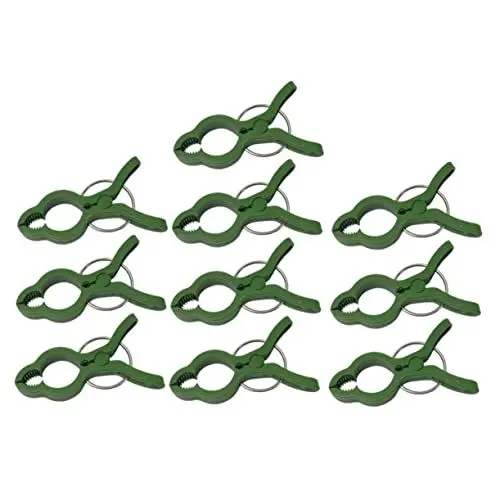 Produktbild: Toddmomy 10st Pflanzen Garten Clip Clips Für Gartenpflanzen Pflanzen Clips Tomatenkäfig Pflanzenclip Aus Kunststoff Frühling Krawatten Stabile Pflanzenclips Grün Pflanzenstamm Plastik Feder
