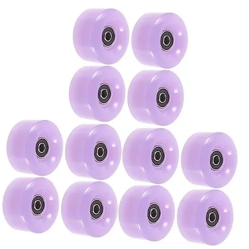 Produktbild: Toddmomy 12 Stk Rollschuhlaufen Rollen Für Rollschuhe Street-skate-räder Indoor-rollschuhräder Longboard-räder Skaten Versorgung Radwechsel Metall Violett Roller Skates Skateboard Kind