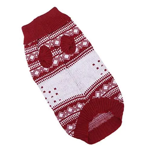 Produktbild: Toddmomy 1Stk Campingkleidung süße hundekleidung Weihnachts hundepullover hundemantel Weihnachtspullover Kleider Haustier Hund Weihnachten Strickpullover Welpenkleidung Hündchen rot