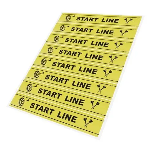 Produktbild: Toddmomy 1 Blatt Dart-wurflinie Hinweislinie Zum Dartwerfen Dart-startlinie Dartscheiben-spitzenlinie Fußbodenmarkierung Dartwurf-grundlinie Bodenaufkleber Mit Dartlinie Dart-Spiel PVC