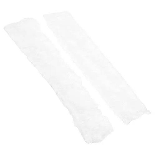 Produktbild: Toddmomy 1 Paar Handschuhe Mit Zerrissenen Löchern Skelettierte Fingerlose Handschuhe Gothic-Handschuhe Für Frauen Armstulpen Damen Armwärmer Fräulein Halloween Weiß Dekorationen Elasthan