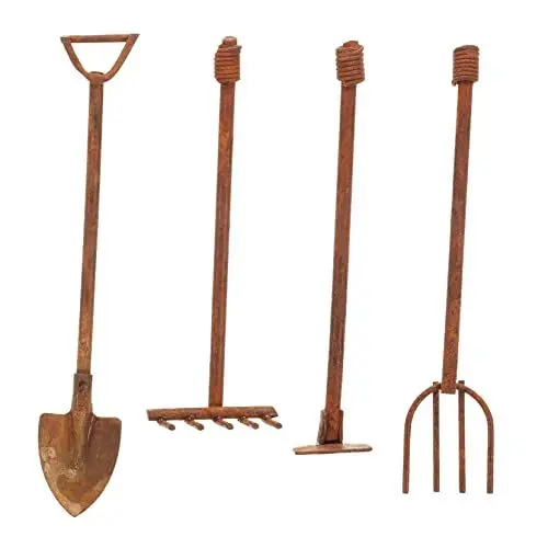 Produktbild: Toddmomy 1 Satz Beunruhigte Mini-Tools Strandrechen Miniaturen Kinderspielzeug Spielzeug für den Strand Spielzeuge Mini-Gartenwerkzeug- Mini-Hauszubehör Foto vierteiliges Set Metall