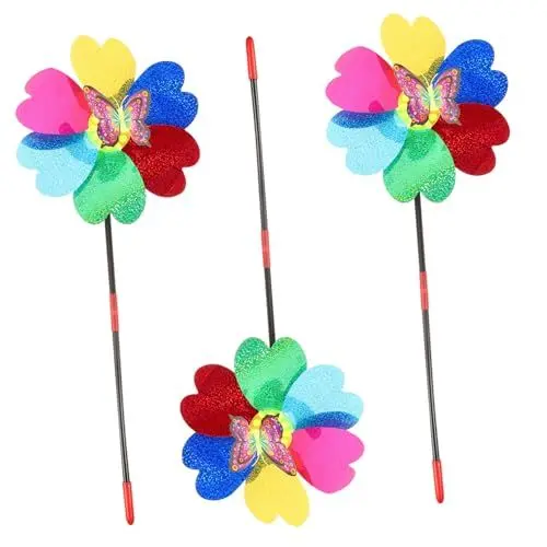 Produktbild: Toddmomy 1 Satz Handgehaltene Für Garten Und Deko Mit Glitzer Und Frühlingsblumen Für Familienaktivitäten Und Outdoor Dekoration 3 Stück