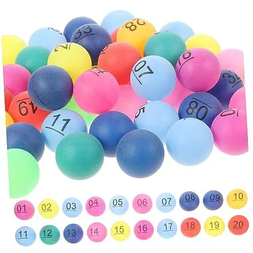 Produktbild: Toddmomy 1 Satz Lotteriekugel Abschlussball Requisiten Bier Pong Tisch Bierpong Partytütenfüller für Kinder Grünes Maschinengroßrad nummeriertes Bingo Bälle für die Party pflücken nahtlos