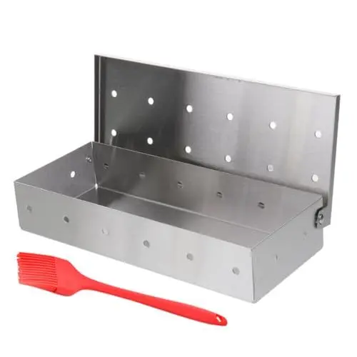 Produktbild: Toddmomy 1 Satz Raucherbox Herdplatte grillen Ofengrill Gas Speiseölpinsel Grillölbürste grill holzkohle grill für herd Grillwerkzeug Grillzubehör Rostfreier Stahl rauchig Kasten Kieselgel