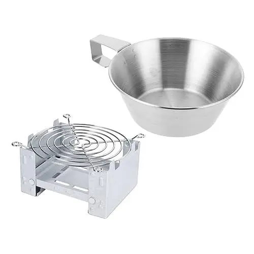 Produktbild: Toddmomy 1 Satz klappbarer Herd Campingzubehör Rucksackzelt Grillzubehör für den Außengrill Kaffeezubehör Outdoor-Accessoire Multifunktions-Klappofen tragbar Campingschüssel Wasserkocher