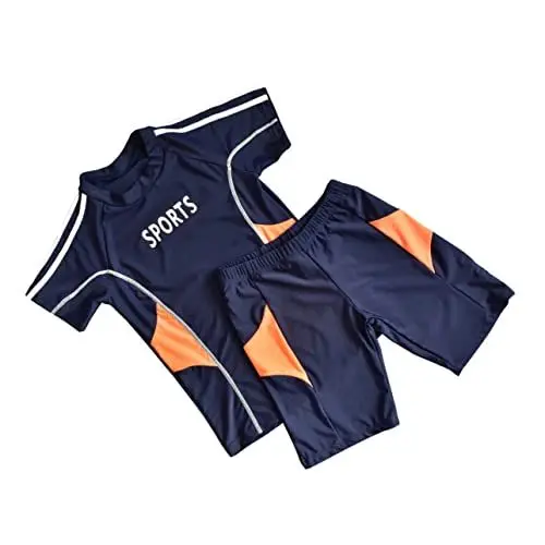 Produktbild: Toddmomy 1satz Zwei-teiliges Uv-Schutz Badeanzug Set Für Jungen Mit Hut Camouflage Design Elastisches Und Schnelltrocknendes Material Geeignet Für Wassersport Für Körpergröße